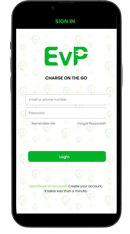 EVP App Mockup